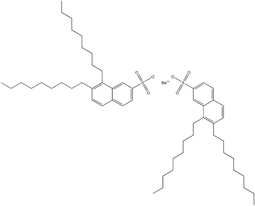 Bis(7,8-dinonyl-2-naphthalenesulfonic acid)barium salt Struktur