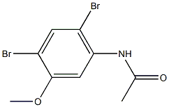 N-(3-Methoxy-4,6-dibromophenyl)acetamide Struktur