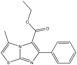 6-Phenyl-3-methylimidazo[2,1-b]thiazole-5-carboxylic acid ethyl ester Struktur