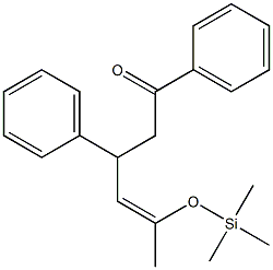 1,3-Diphenyl-5-(trimethylsilyloxy)-4-hexen-1-one Struktur