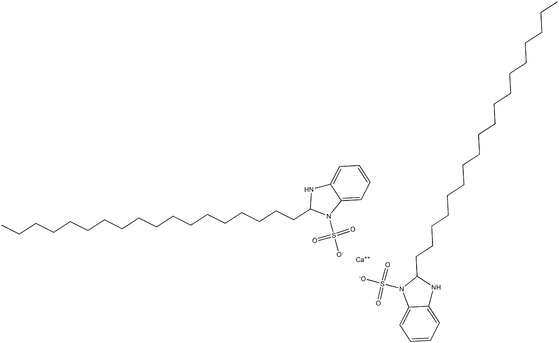 Bis(2,3-dihydro-2-octadecyl-1H-benzimidazole-1-sulfonic acid)calcium salt Struktur