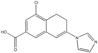 5,6-Dihydro-7-(1H-imidazol-1-yl)-4-chloronaphthalene-2-carboxylic acid Struktur