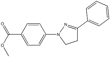 4-(3-Phenyl-2-pyrazolin-1-yl)benzoic acid methyl ester Struktur