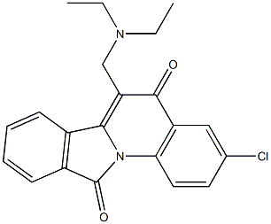 3-Chloro-6-[(diethylamino)methyl]isoindolo[2,1-a]quinoline-5,11(5H)-dione Struktur