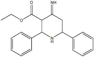 2,6-Diphenyl-4-iminopiperidine-3-carboxylic acid ethyl ester Struktur