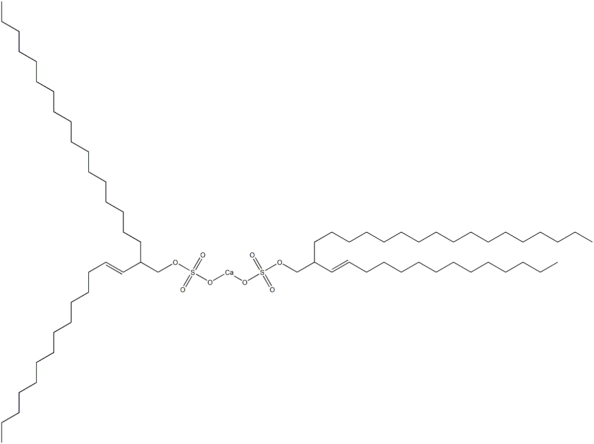 Bis[2-(1-tetradecenyl)nonadecyloxysulfonyloxy]calcium Struktur