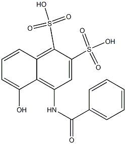 5-Hydroxy-4-(benzoylamino)-1,2-naphthalenedisulfonic acid Struktur