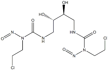 N,N''-[(2S,3S)-2,3-Dihydroxy-1,4-butanediyl]bis[N'-(2-chloroethyl)-N'-nitrosourea] Struktur