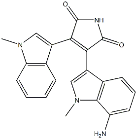 3-(7-Amino-1-methyl-1H-indol-3-yl)-4-(1-methyl-1H-indol-3-yl)-1H-pyrrole-2,5-dione Struktur