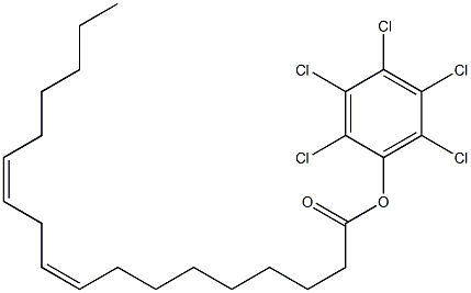 (9Z,12Z)-9,12-Octadecadienoic acid 2,3,4,5,6-pentachlorophenyl ester Struktur