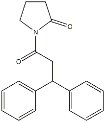 1-(3,3-Diphenylpropionyl)pyrrolidin-2-one Struktur