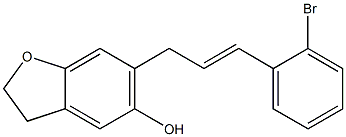 2,3-Dihydro-6-[3-(2-bromophenyl)-2-propenyl]benzofuran-5-ol Struktur