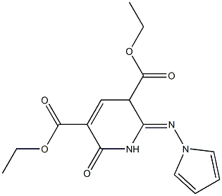 6-Pyrrolizino-1,2-dihydro-2-oxopyridine-3,5-dicarboxylic acid diethyl ester Struktur