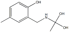 2-[(1,1-Dihydroxyethyl)aminomethyl]-4-methylphenol Struktur