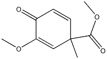 3-Methoxy-1-methyl-4-oxo-2,5-cyclohexadiene-1-carboxylic acid methyl ester Struktur