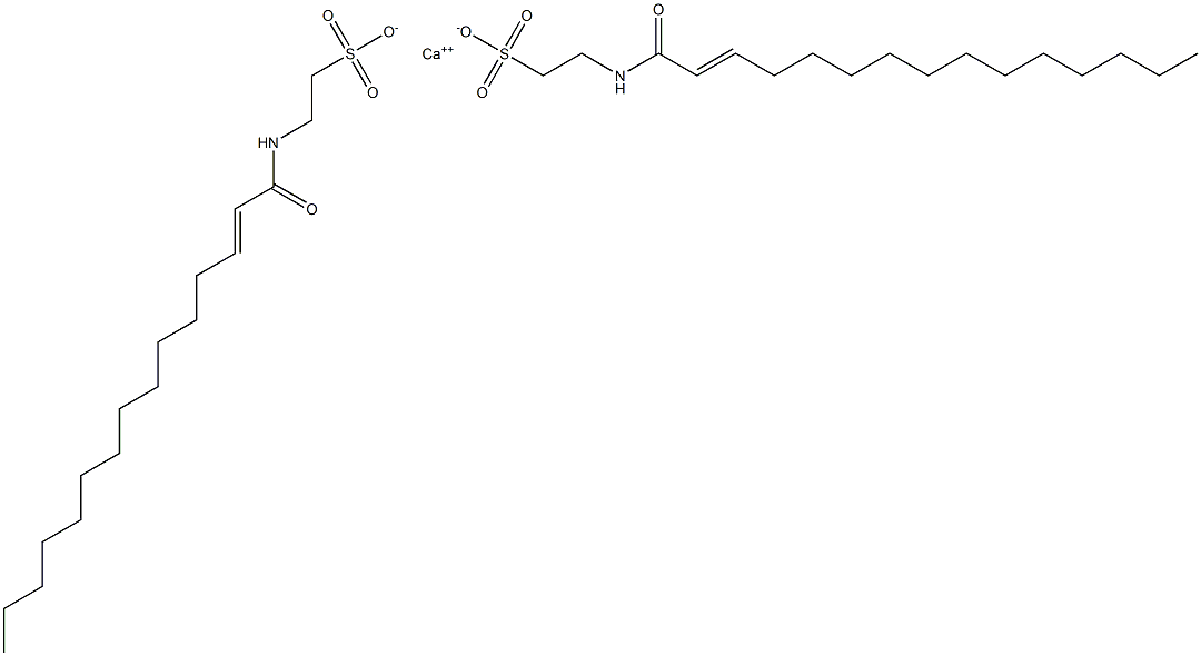 Bis[N-(2-pentadecenoyl)taurine]calcium salt Struktur