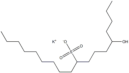 5-Hydroxyoctadecane-9-sulfonic acid potassium salt Struktur