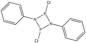 1,3-Diphenyl-2,4-dichloro-1,3-diaza-2,4-diphosphacyclobutane Struktur