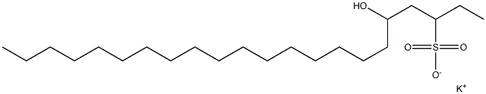 5-Hydroxydocosane-3-sulfonic acid potassium salt Struktur