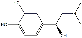 (+)-4-[(S)-2-(Dimethylamino)-1-hydroxyethyl]-1,2-benzenediol Struktur