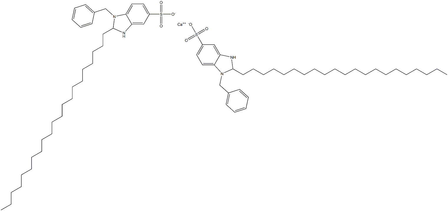 Bis(1-benzyl-2,3-dihydro-2-henicosyl-1H-benzimidazole-5-sulfonic acid)calcium salt Struktur