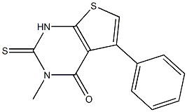 1,2-Dihydro-3-methyl-2-thioxo-5-phenylthieno[2,3-d]pyrimidin-4(3H)-one Struktur