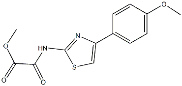 2-[[4-(4-Methoxyphenyl)thiazol-2-yl]amino]-2-oxoacetic acid methyl ester Struktur