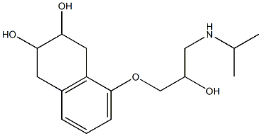 1-(2,3-Dihydroxytetralin-5-yloxy)-3-isopropylamino-2-propanol Struktur