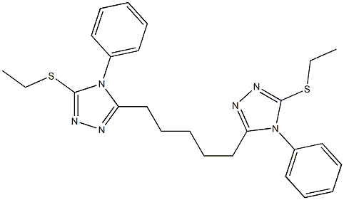 5,5'-(1,5-Pentanediyl)bis[4-(phenyl)-3-ethylthio-4H-1,2,4-triazole] Struktur