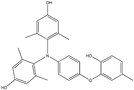 N,N-Bis(4-hydroxy-2,6-dimethylphenyl)-4-(2-hydroxy-5-methylphenoxy)benzenamine Struktur