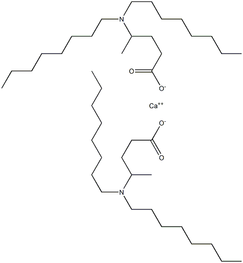 Bis[4-(dioctylamino)valeric acid]calcium salt Struktur