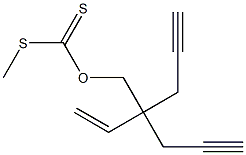 Dithiocarbonic acid O-[2-ethenyl-2-(2-propynyl)-4-pentynyl]S-methyl ester Struktur