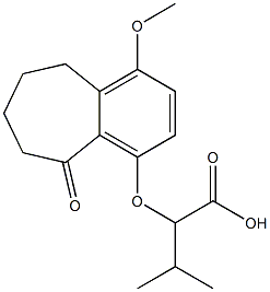 2-[(1-Methoxy-5-oxo-6,7,8,9-tetrahydro-5H-benzocyclohepten)-4-yloxy]-3-methylbutyric acid Struktur