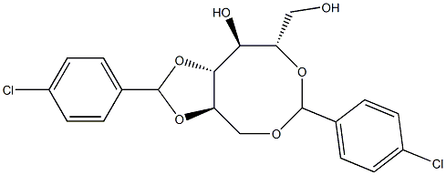 1-O,5-O:2-O,3-O-Bis(4-chlorobenzylidene)-L-glucitol Struktur