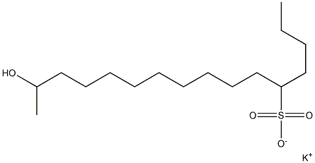 15-Hydroxyhexadecane-5-sulfonic acid potassium salt Struktur