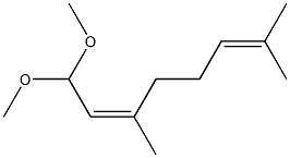 (2Z)-3,7-Dimethyl-2,6-octadienal dimethyl acetal Struktur