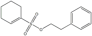 Cyclohexene-1-sulfonic acid (2-phenylethyl) ester Struktur