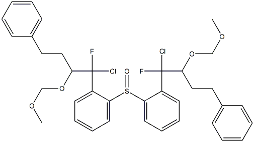 [1-Chloro-1-fluoro-2-(methoxymethoxy)-4-phenylbutyl]phenyl sulfoxide Struktur