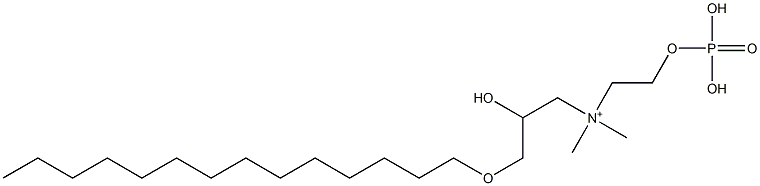 N,N-Dimethyl-N-(2-phosphonooxyethyl)-2-hydroxy-3-tetradecyloxy-1-propanaminium Struktur