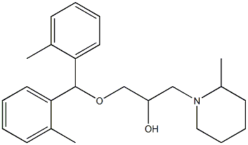 1-[Bis(2-methylphenyl)methoxy]-3-(2-methyl-1-piperidinyl)-2-propanol Struktur