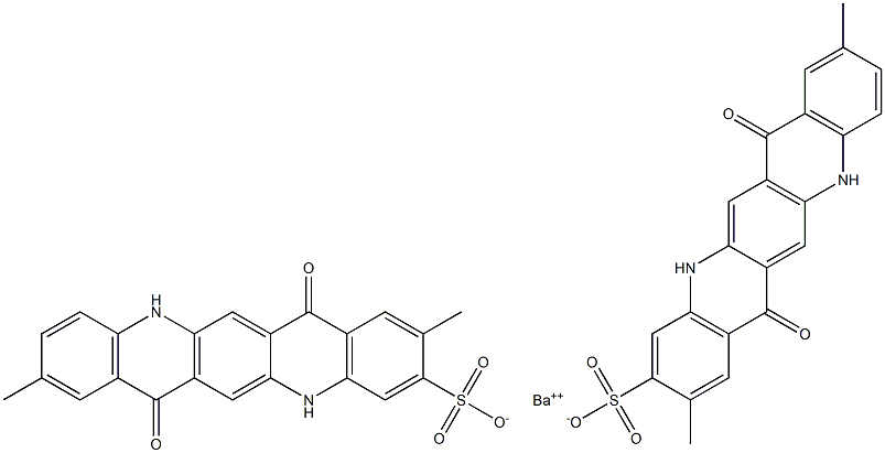 Bis[5,7,12,14-tetrahydro-2,9-dimethyl-7,14-dioxoquino[2,3-b]acridine-3-sulfonic acid]barium salt Struktur