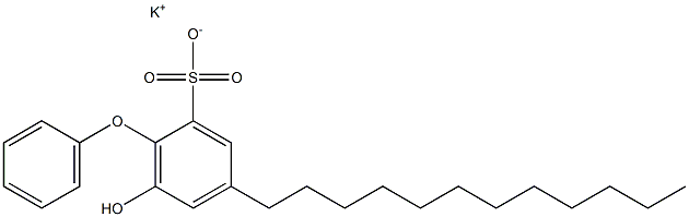 6-Hydroxy-4-dodecyl[oxybisbenzene]-2-sulfonic acid potassium salt Struktur