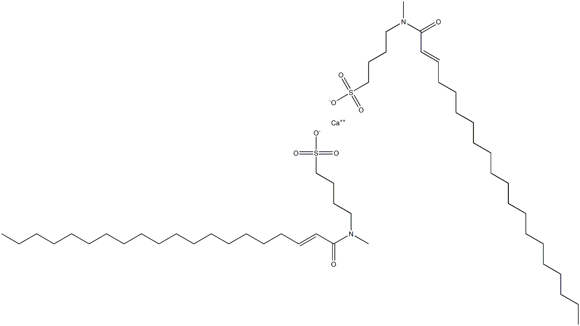 Bis[4-[N-(2-icosenoyl)-N-methylamino]-1-butanesulfonic acid]calcium salt Struktur