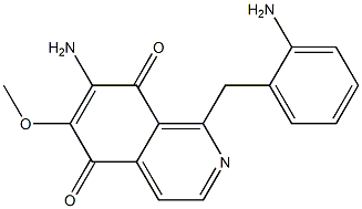 7-Amino-6-methoxy-1-(2-aminobenzyl)isoquinoline-5,8-dione Struktur