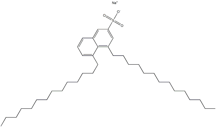 4,5-Ditetradecyl-2-naphthalenesulfonic acid sodium salt Struktur