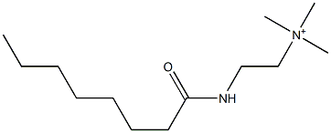 N,N,N-Trimethyl-2-(octanoylamino)ethanaminium Struktur