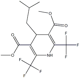 1,4-Dihydro-2,6-bis(trifluoromethyl)-4-isobutylpyridine-3,5-dicarboxylic acid dimethyl ester Struktur