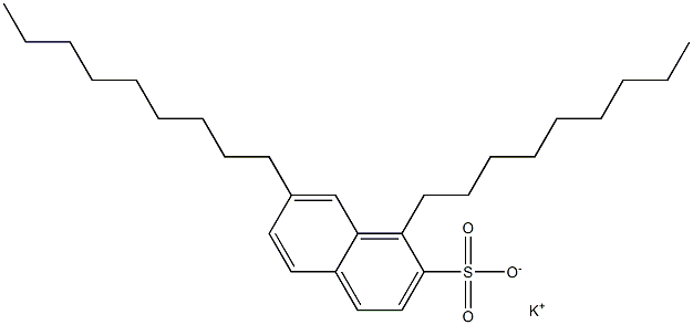 1,7-Dinonyl-2-naphthalenesulfonic acid potassium salt Struktur