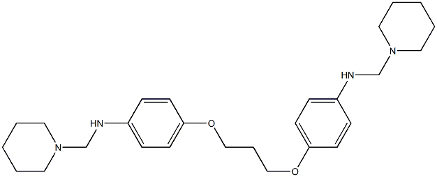 1,1'-[Propane-1,3-diylbis[oxy(4,1-phenylene)(iminomethylene)]]bispiperidine Struktur