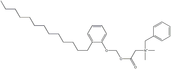 N,N-Dimethyl-N-benzyl-N-[[[(2-tridecylphenyloxy)methyl]oxycarbonyl]methyl]aminium Struktur